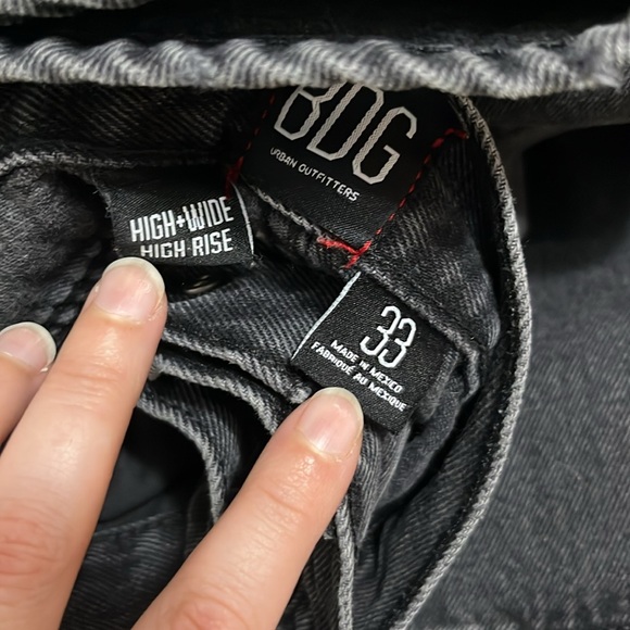 Urban Outfitters BDG High Waisted Wide Leg Jean color washed black - Picture 6 of 6